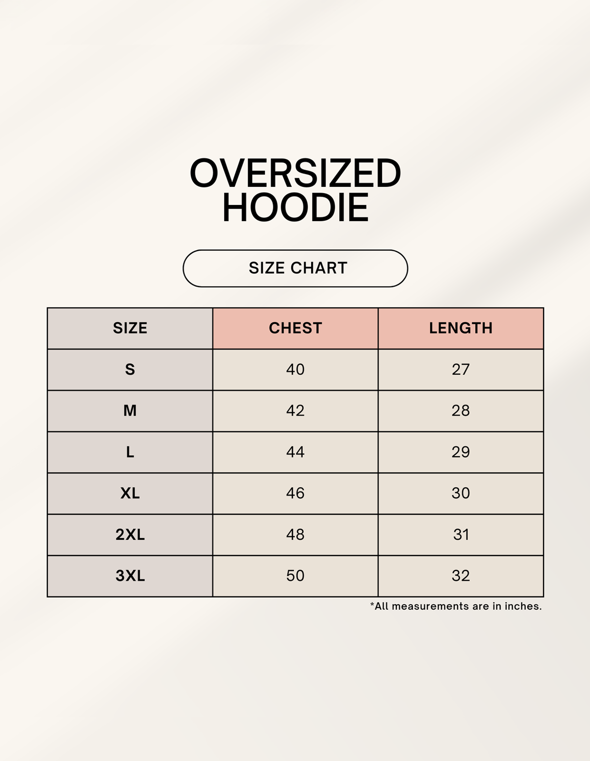 Size Guide for Blatant Refusal